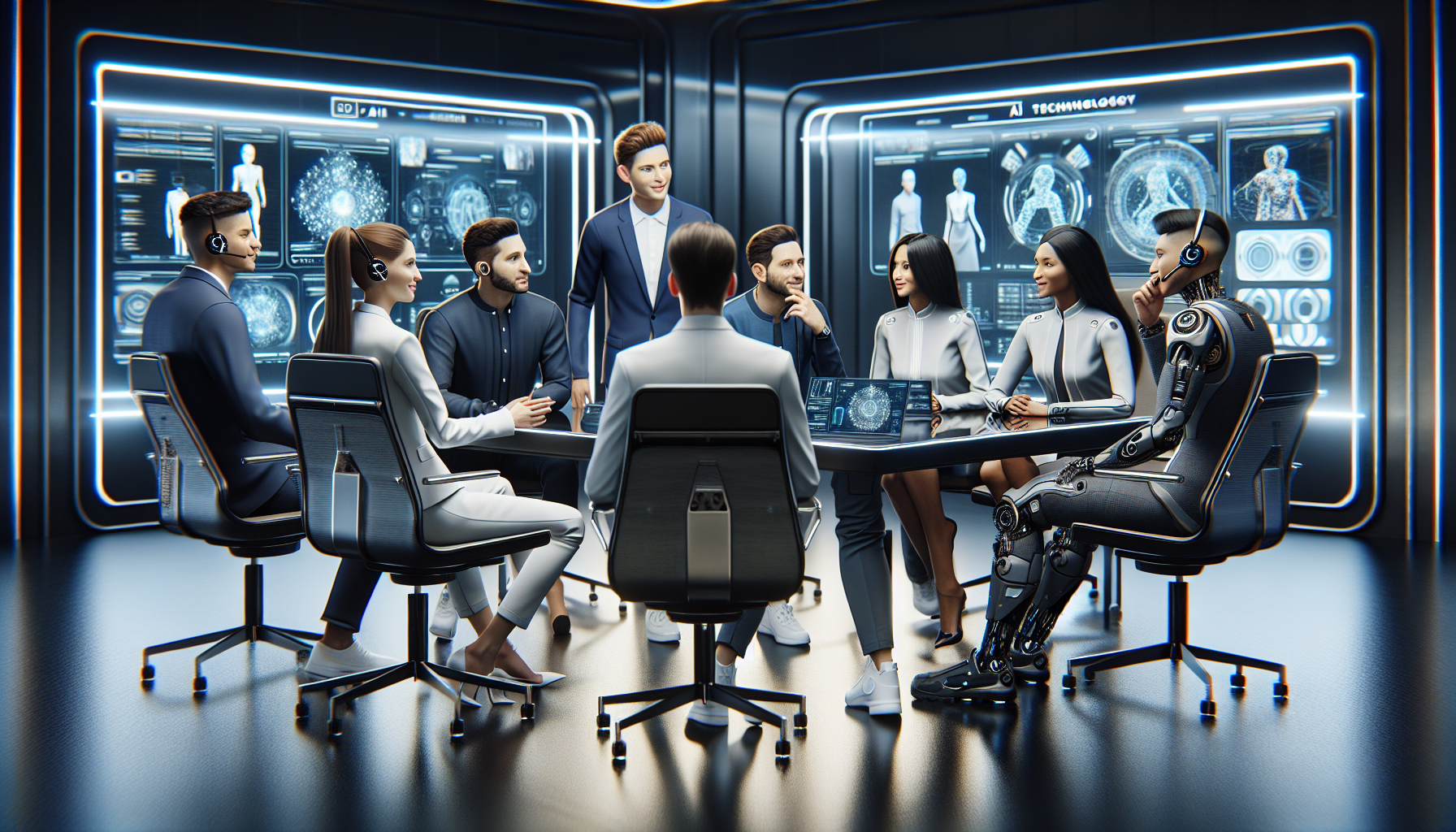 A futuristic image of AI technology